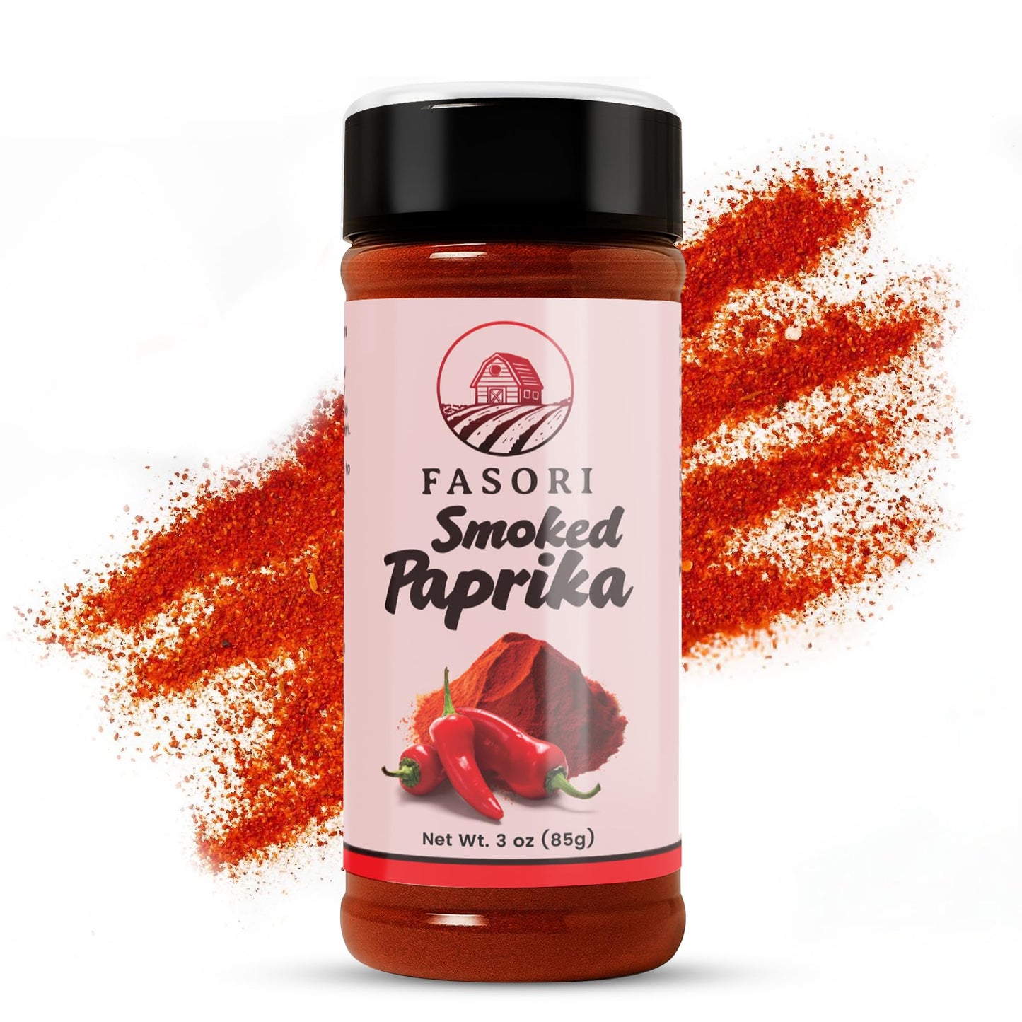 Fasori Smoked Paprika Powder 3 oz (85 g) – Oak Wood Smoked Paprika Spice, Bold Smoky Flavor, Perfect for Cooking, BBQ & Grilling