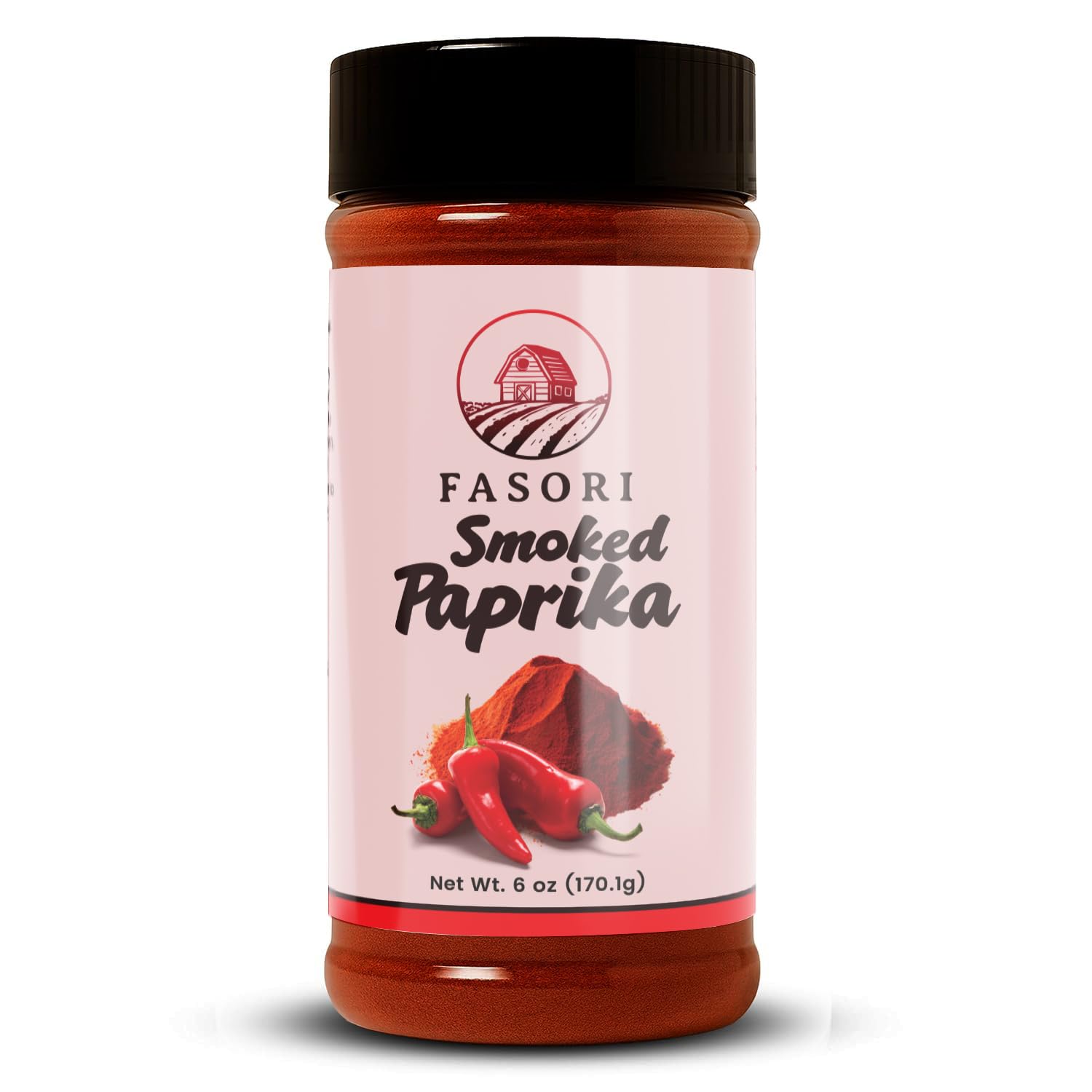 Fasori Smoked Paprika Powder 6 oz (170 g) – Oak Wood Smoked Paprika Spice, Bold Smoky Flavor, Perfect for Cooking, BBQ & Grilling
