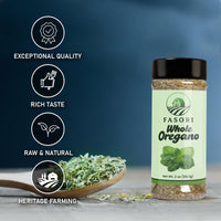 Fasori Oregano Whole Leaves 2 oz (57 g) – Premium Dried Oregano, Aromatic Mediterranean Herb for Italian Cooking, Pizza, Pasta & Sauces