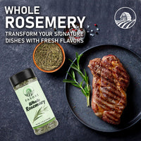 Fasori Rosemary Whole Leaves 1.75 oz (50 g) – Premium Dried Whole Rosemary Herb, Aromatic Mediterranean Spice for Cooking, Roasts, Chicken & Potatoes