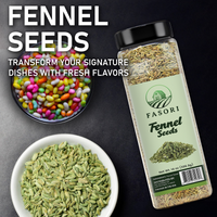 Fasori Fennel Seeds Whole 14 oz (397 g) – Premium Dried Fennel Seed, Aromatic Mediterranean & Indian Spice for Cooking, Tea & Seasoning