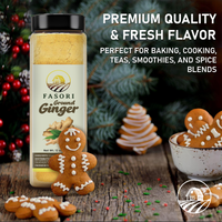 Fasori Ground Ginger Powder 12 oz (340 g) – Premium Fine Ginger Root, Fresh & Aromatic, Perfect for Cooking, Baking, Smoothies & Tea