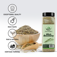 Fasori Rosemary Whole Leaves 8 oz (227 g) – Premium Dried Whole Rosemary Herb, Aromatic Mediterranean Spice for Cooking, Roasts, Chicken & Potatoes