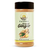 Fasori Ground Ginger Powder 6 oz (170 g) – Premium Fine Ginger Root, Fresh & Aromatic, Perfect for Cooking, Baking, Smoothies & Tea