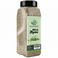 Fasori Thyme Leaves 8 oz (227 g) – Premium Dried Whole Thyme Herb, Aromatic Mediterranean Spice for Cooking, Roasts, Chicken & Vegetables