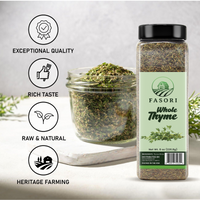Fasori Thyme Leaves 8 oz (227 g) – Premium Dried Whole Thyme Herb, Aromatic Mediterranean Spice for Cooking, Roasts, Chicken & Vegetables