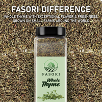 Fasori Thyme Leaves 8 oz (227 g) – Premium Dried Whole Thyme Herb, Aromatic Mediterranean Spice for Cooking, Roasts, Chicken & Vegetables