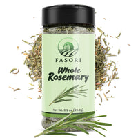 Fasori Rosemary Whole Leaves 3.5 oz (99 g) – Premium Dried Whole Rosemary Herb, Aromatic Mediterranean Spice for Cooking, Roasts, Chicken & Potatoes
