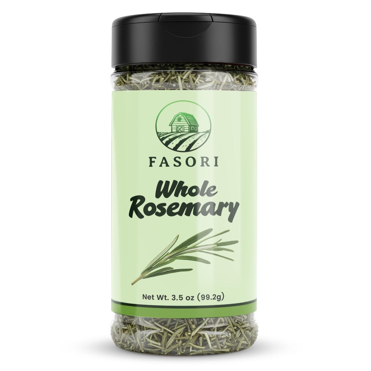 Fasori Rosemary Whole Leaves 3.5 oz (99 g) – Premium Dried Whole Rosemary Herb, Aromatic Mediterranean Spice for Cooking, Roasts, Chicken & Potatoes
