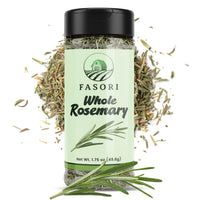 Fasori Rosemary Whole Leaves 1.75 oz (50 g) – Premium Dried Whole Rosemary Herb, Aromatic Mediterranean Spice for Cooking, Roasts, Chicken & Potatoes